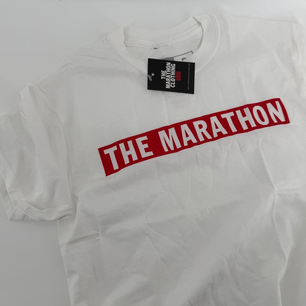 NWT The Marathon Clothing TMC Nipsey Hussle White/Red T Shirt Small‎
